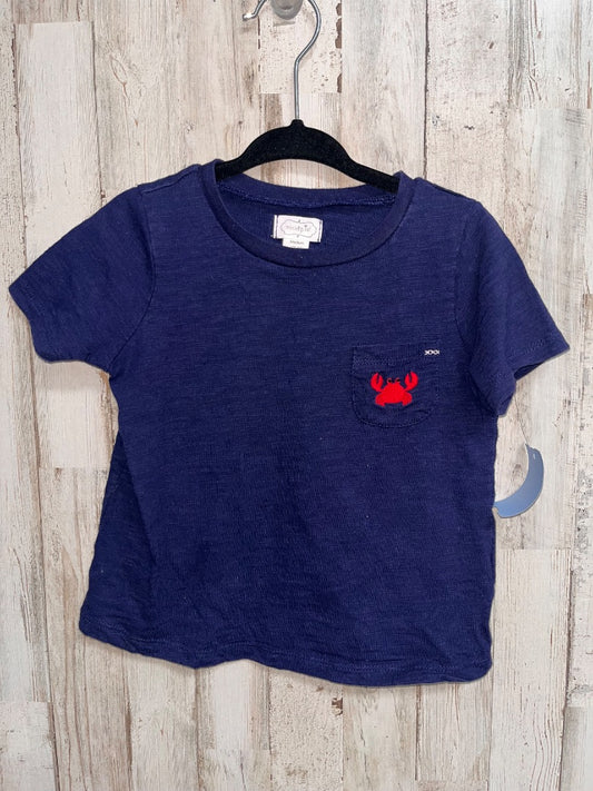 NAVY MUDPIE CRAB POCKET TEE, BOY 2/3