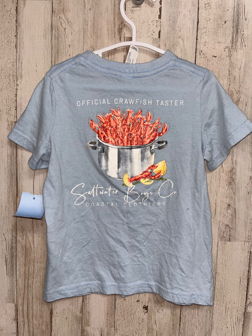 LIGHT BLUE SALTWATER BOYS CRAWFISH TASTER TEE, BOY 3T