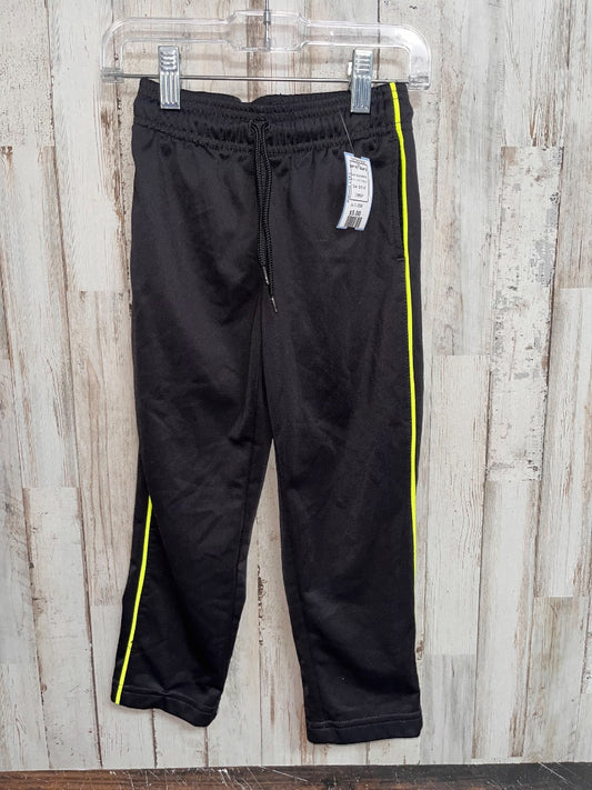 BLACK/NEON JUMPING BEANS DRY FIT PANTS, BOY 4T