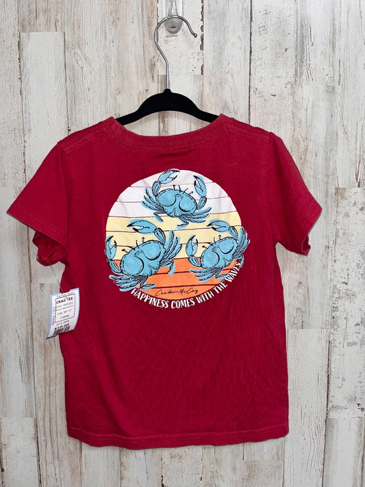 MAROON CARDIN MCCOY CRAB TEE, BOY 4T