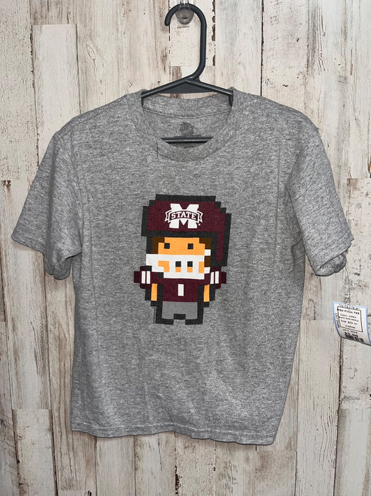 GREY NEW WORLD MSU PIXEL TEE, BOY 4T