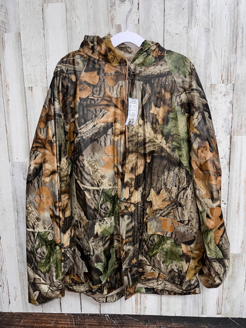 BROWN ADVANTAGE TIMBER CAMO RAIN JACKET, BOY 10/12