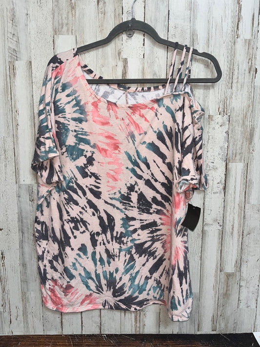 ROSE  TIEDYE TOP, LADIES L * NO SIZE TAG