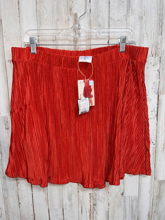 RUST ORANGE SERRA NEW PLEATED SKORT, LADIES L