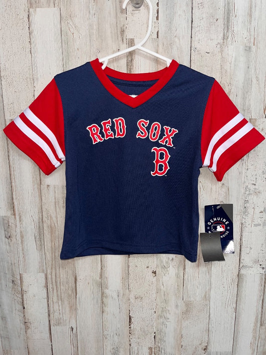 NAVY GENUINE NEW RED SOX JERSEY, BOY 12M