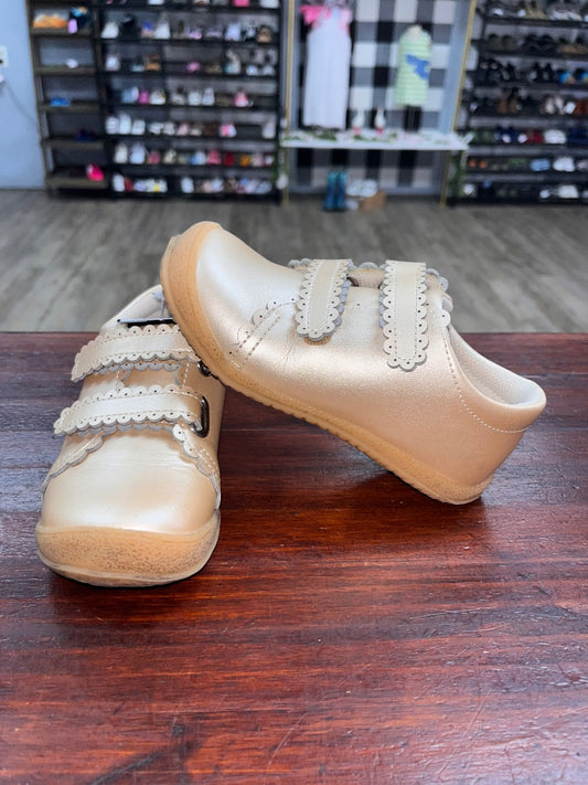 GOLD LAMOUR DOUBLE VELCRO DRESSY SNEAKERS, SHOES 10