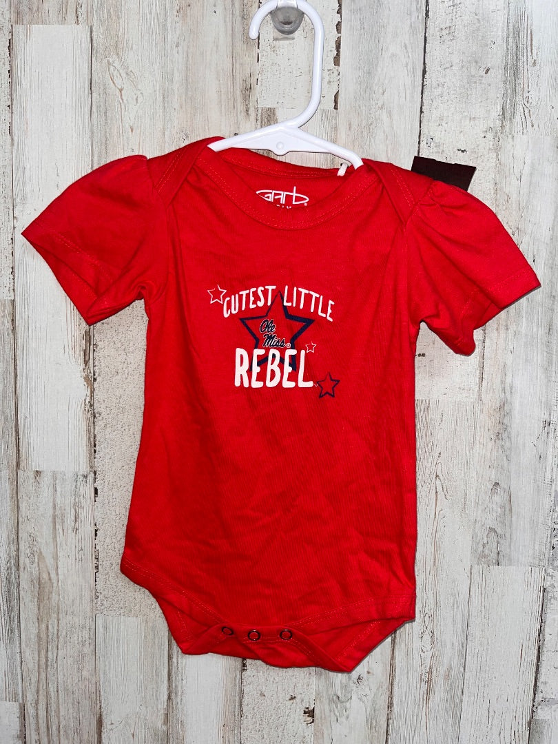 RED GARB NEW CUTEST REBEL ONESIE, GIRL 3M