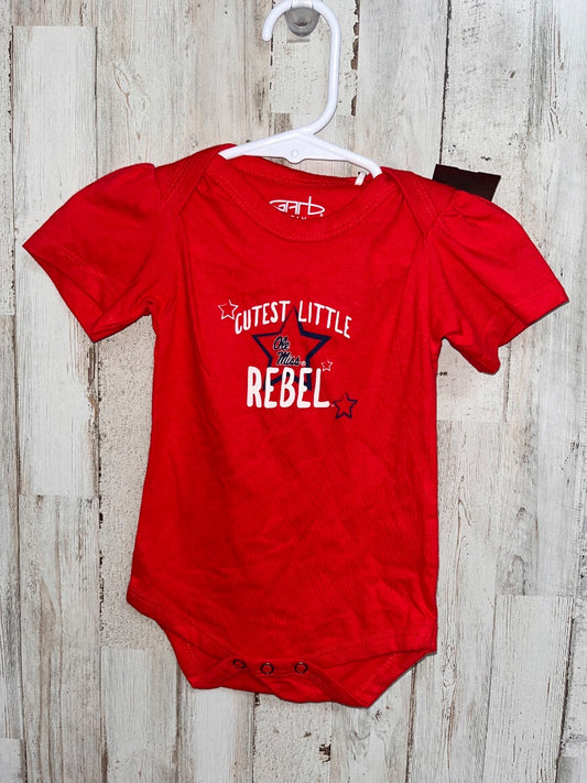 RED GARB NEW CUTEST REBEL ONESIE, GIRL 3M