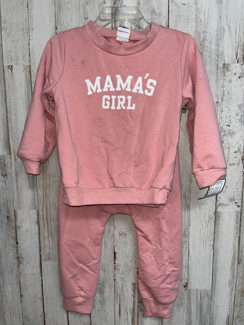 MAUVE SHEIN MAMAS GIRL 2PC JOGGER SET, GIRL 2/3
