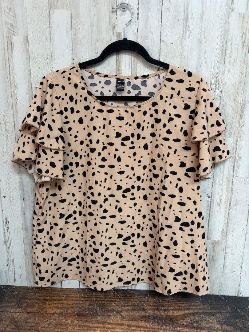 TAN  SPOTTED TOP, LADIES L