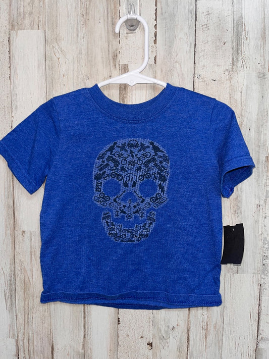 BLUE GARANIMALS SKULL TEE, BOYS 2T