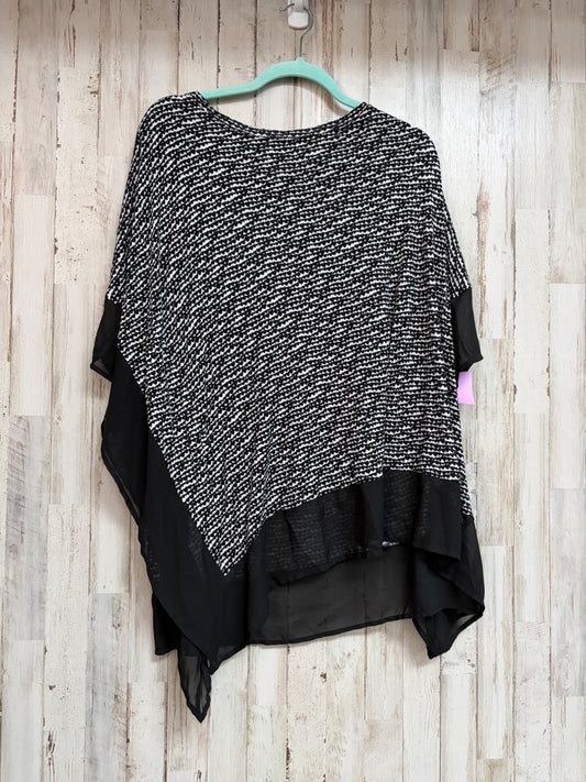 BLACK HEART SILK HEART PRINT TOP, LADIES XL
