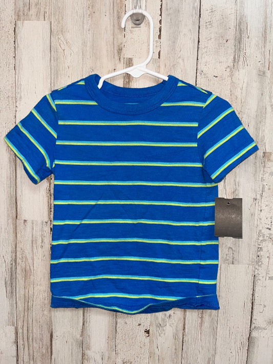 BLUE/GREEN LIGHTNING BUG STRIPE TEE, BOYS 2T