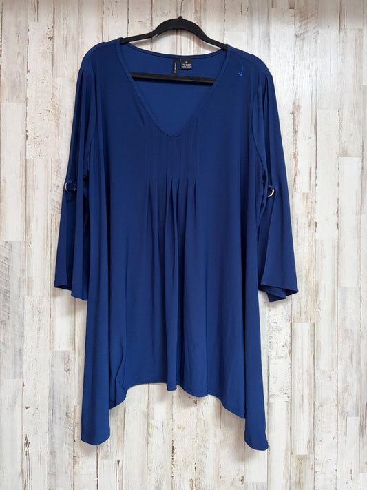 NAVY NEW DIRECTIONS PLEATED TOP, LADIES XL