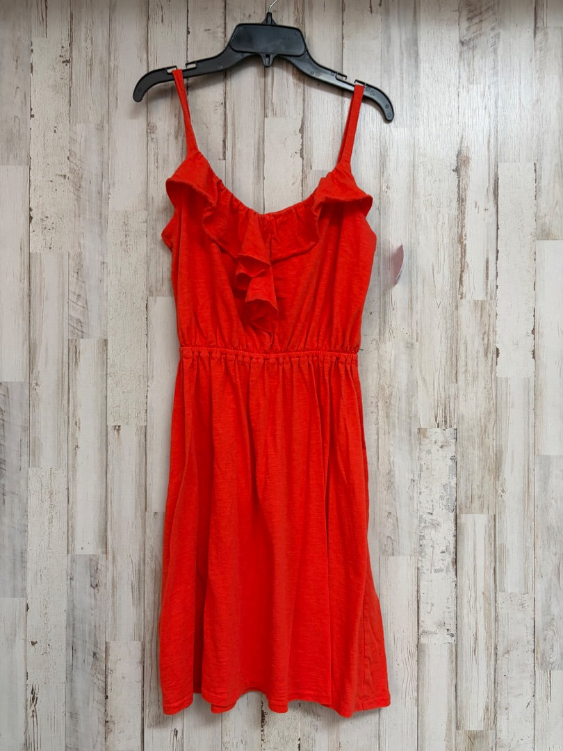 ORANGE THE LOFT RUFFLE TANK DRESS, LADIES XS
