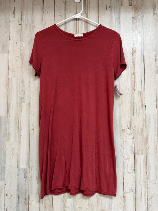 RUST PINC COTTON DRESS, LADIES M