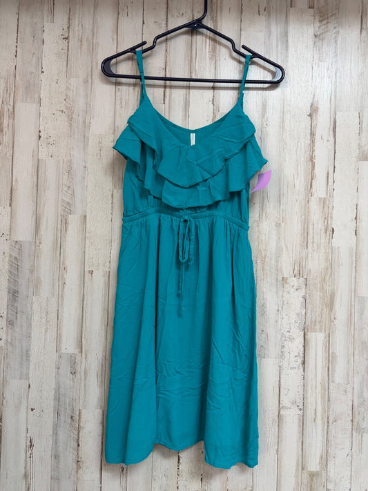 TEAL MY STORY RUFFLE TANK DRESS, LADIES M