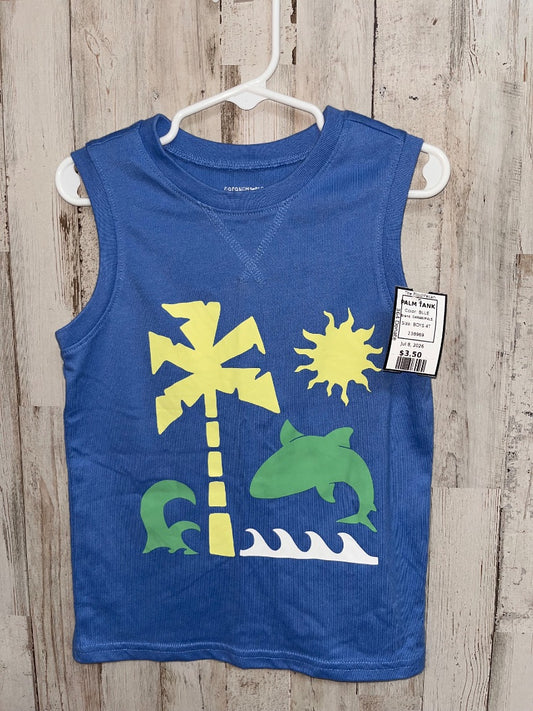 BLUE GARANIMALS PALM TANK, BOYS 4T