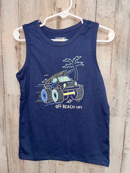 NAVY GARANIMALS OFF BEACH TANK, BOYS 4T