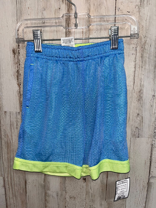 BLUE/LIME ATHLETIC WORKS MESH SHORTS, BOYS 4/5