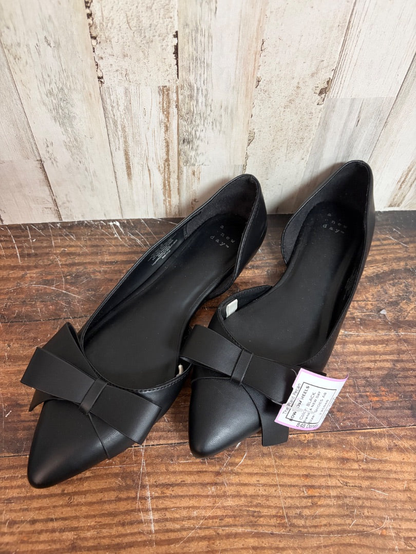 BLACK A NEW DAY BOW LOW HEELS, SHOES A8