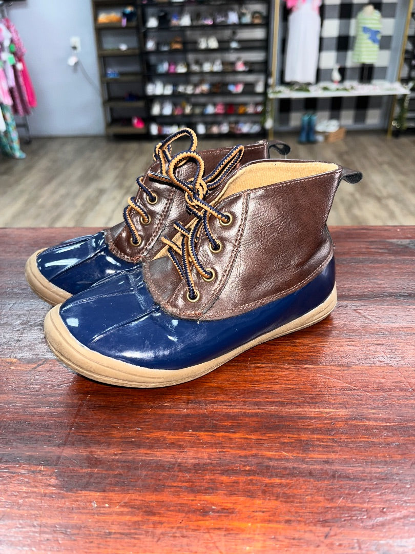 NAVY/BROWN SMART STEP DUCK BOOTS, SHOES 10