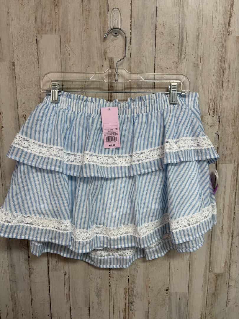 BLUE WILD FABLE NEW STRIPE LACE SKIRT, LADIES L