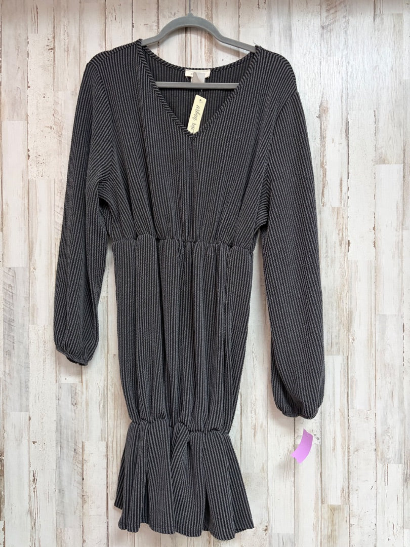 BLACK URBAN ROSE NEW RIBBED DRESS, LADIES 2X