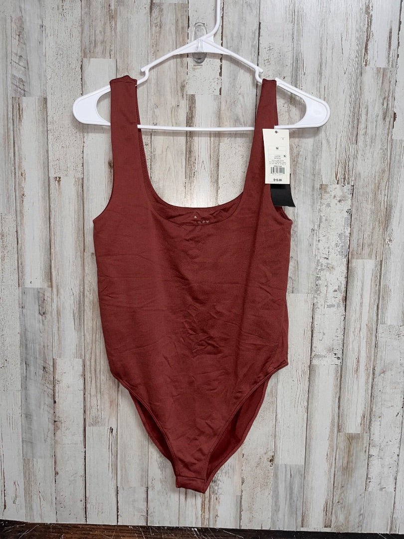 BROWN A NEW DAY NEW SQUARE NECK BODY SUIT, LADIES M