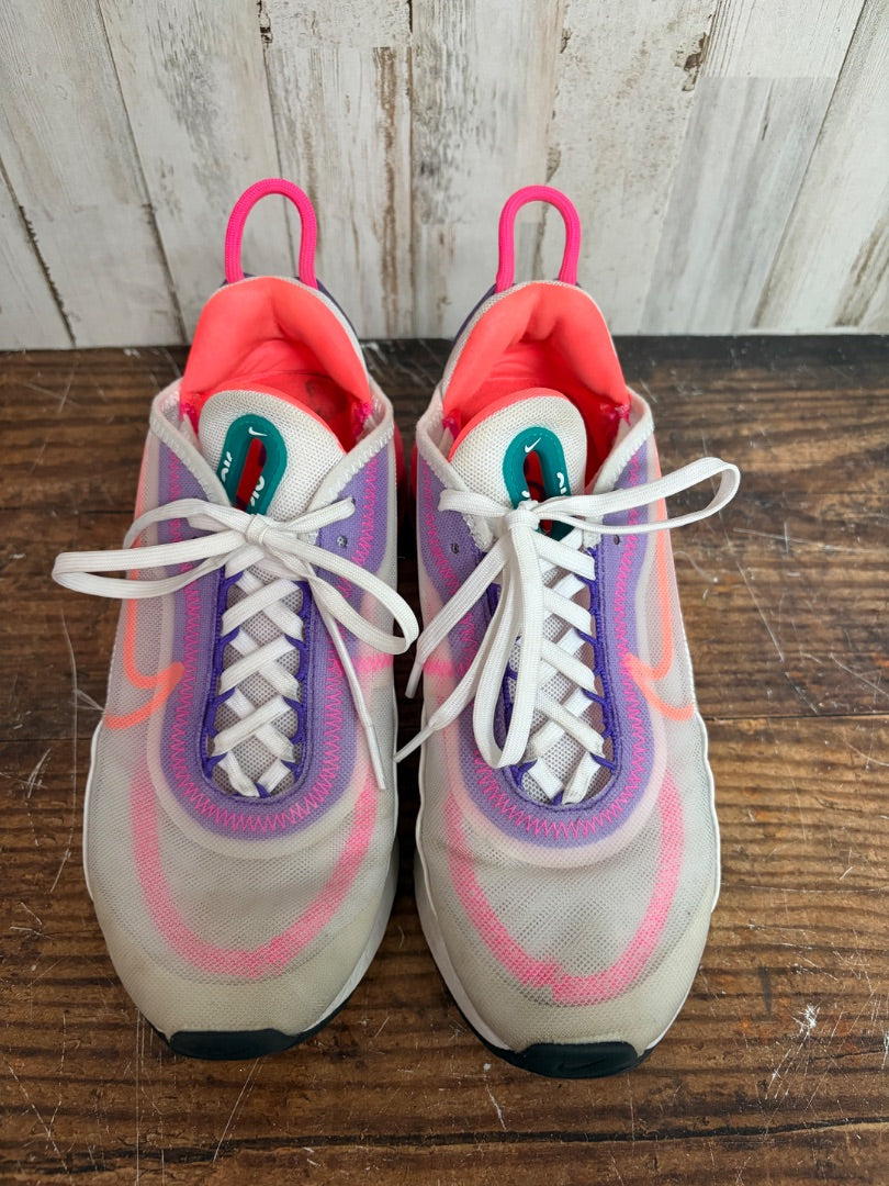 WHITE NIKE NEON AIRMAX, SHOES A7