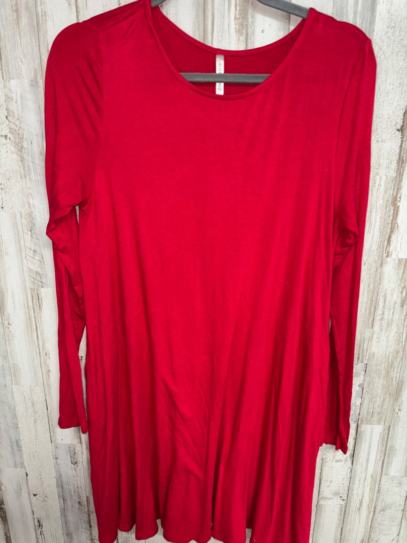 RED MITTOSHOP LONGSLEEVE DRESS, LADIES S