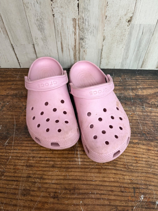 PINK CROCS SLIP ONS, SHOES A7