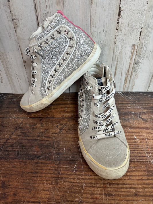 SILVER VINTAGE HAVANA GLITTER SNEAKERS, SHOES A6.5