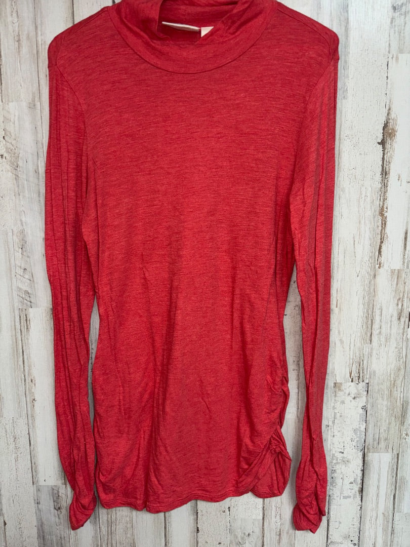 RED DKNY CINCHED LONGSLEEVE, LADIES M