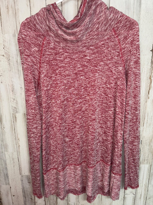 MAROON FREELOADER COWL NECK HEATHERED TOP, LADIES M
