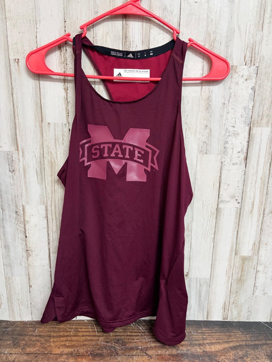 MAROON ADIDAS MS STATE TANK, LADIES M