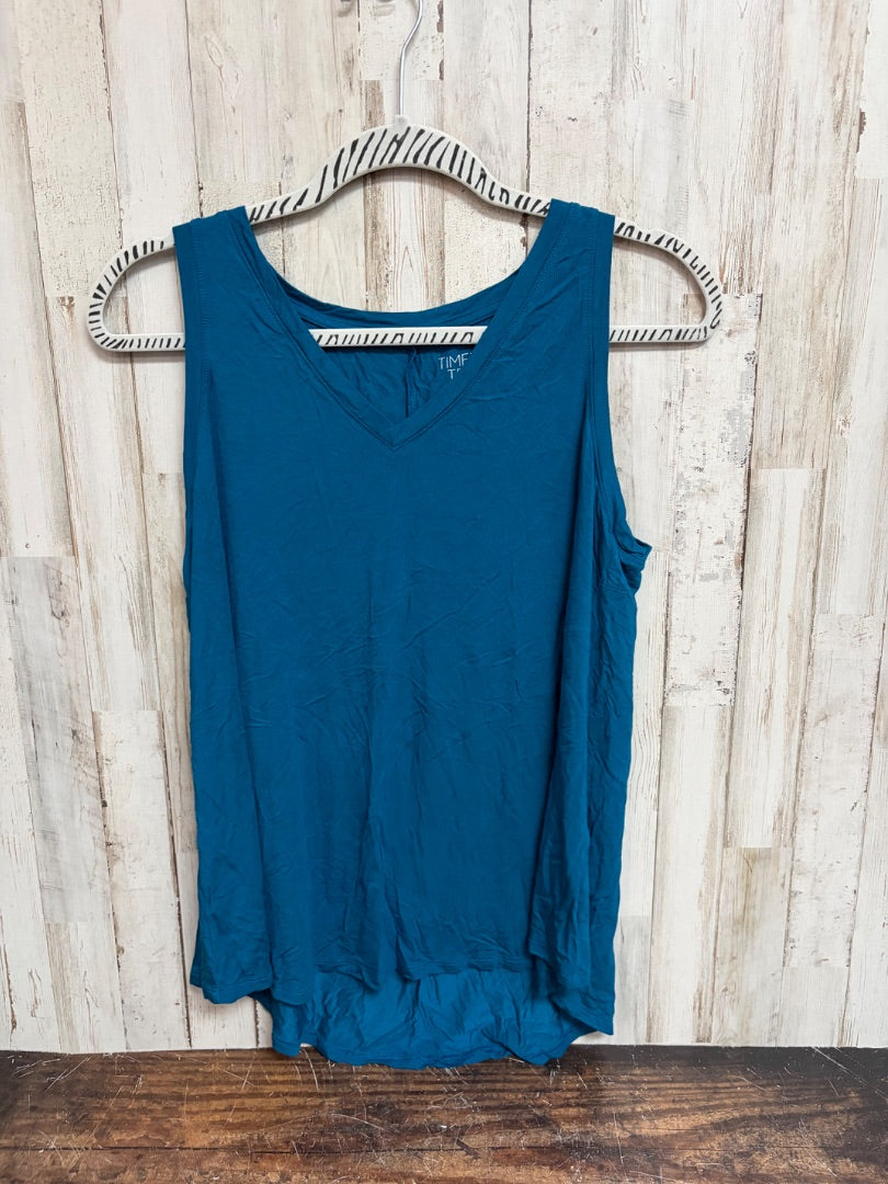 TEAL TIME & TRU VNECK SOFT TANK, LADIES M