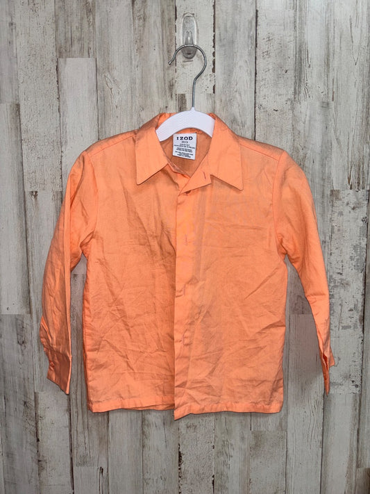 Orange Izod button up, Boy 3T