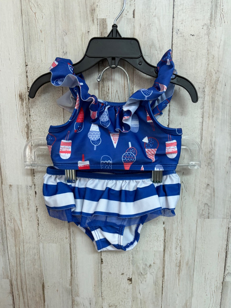 blue CAT & JACK 2pc ice cream swim suit, girl 12m