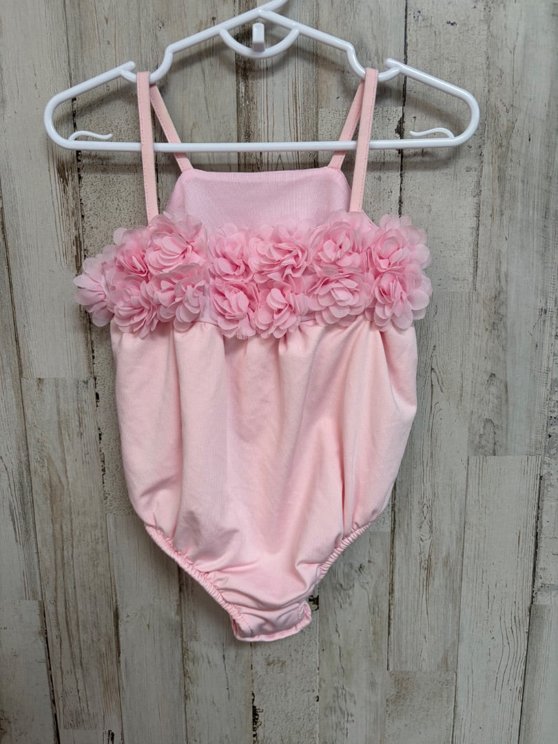 pink BOUTIQUE flower bubble *small spot on back*, girl 1-2t