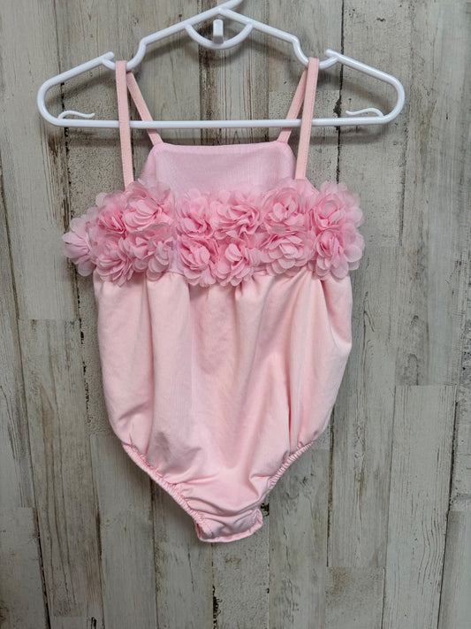 pink BOUTIQUE flower bubble *small spot on back*, girl 1-2t