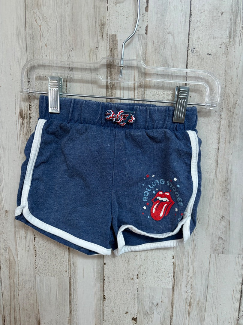 navy rolling stones logo shorts, girl 2t