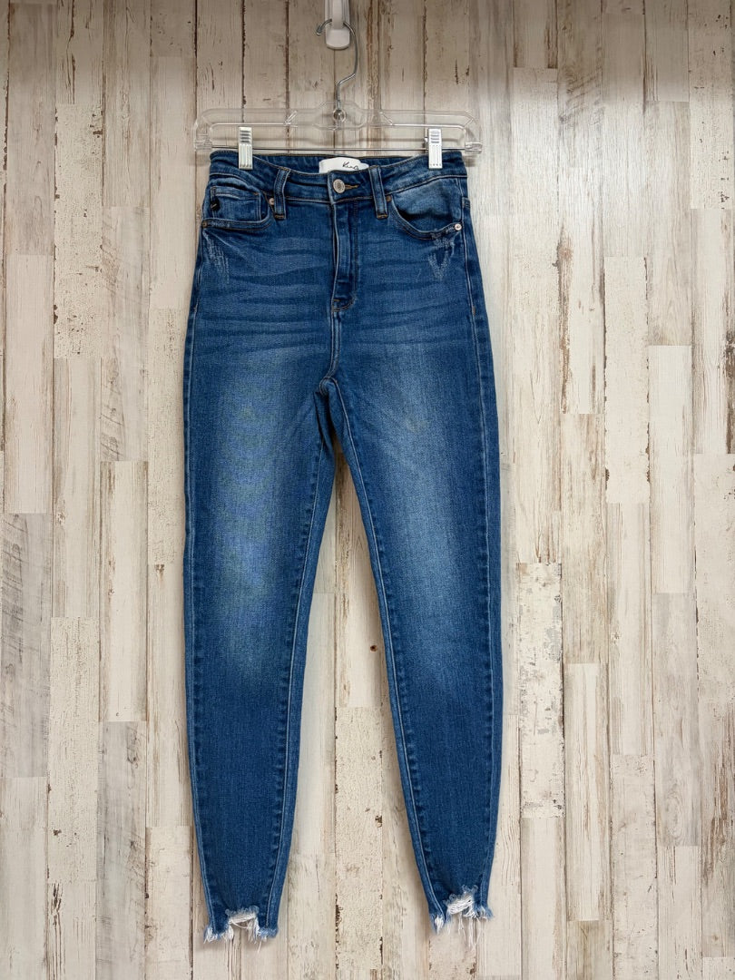 denim kancan sz3/25 frayed jeggings, LADIES S