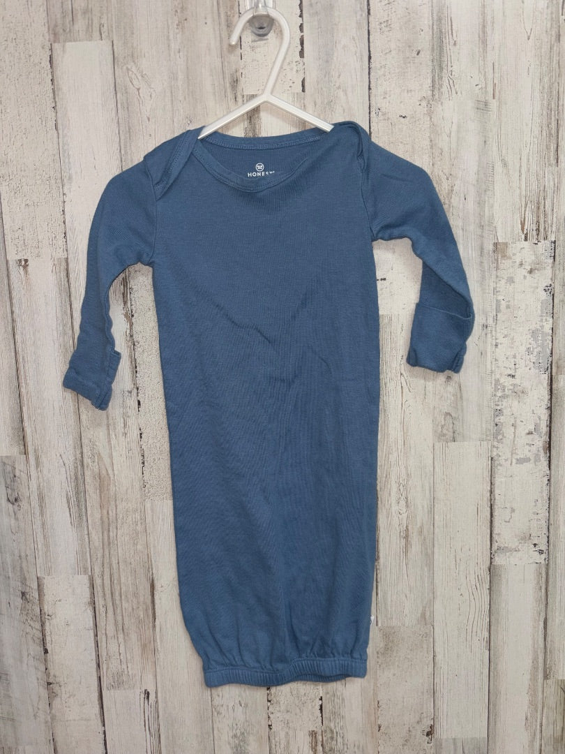 Dusty blue Honest Basic gown, Boy 0/6M