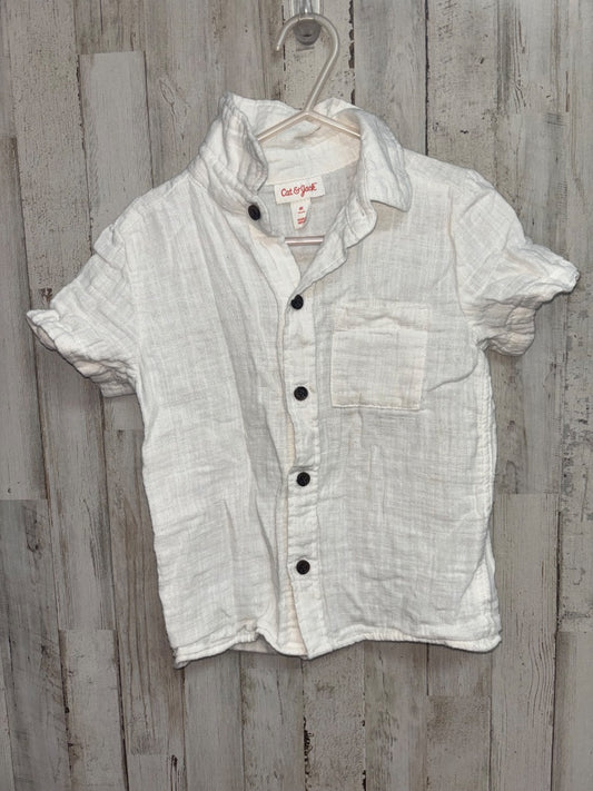 White Cat and Jack Muslin button up, Boy 4T