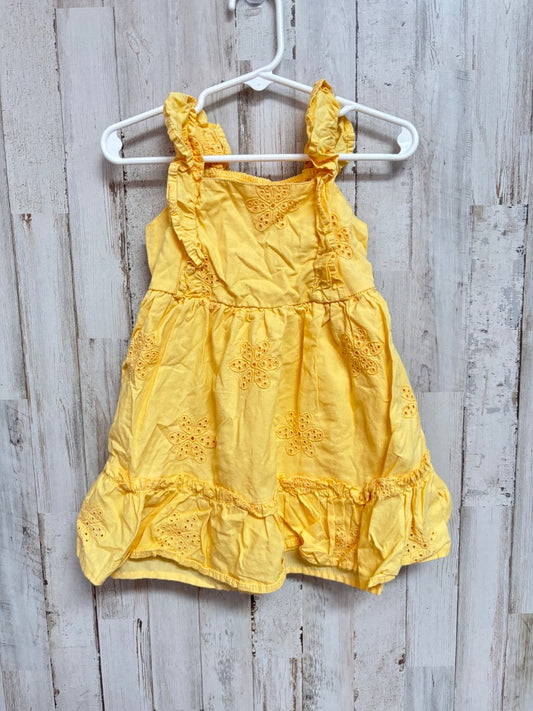 Yellow Wonder nation Flower ruffle dress, Girl 2T