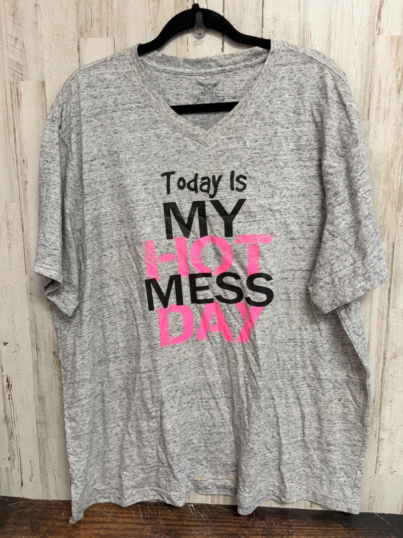 GREY FADED GLORY HOT MESS DAY, LADIES 2X