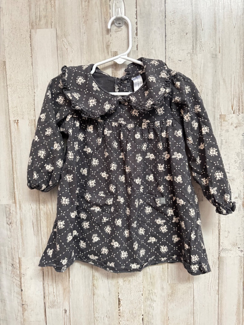 Dark grey Modern moments Flower pocket dress, Girl 2T