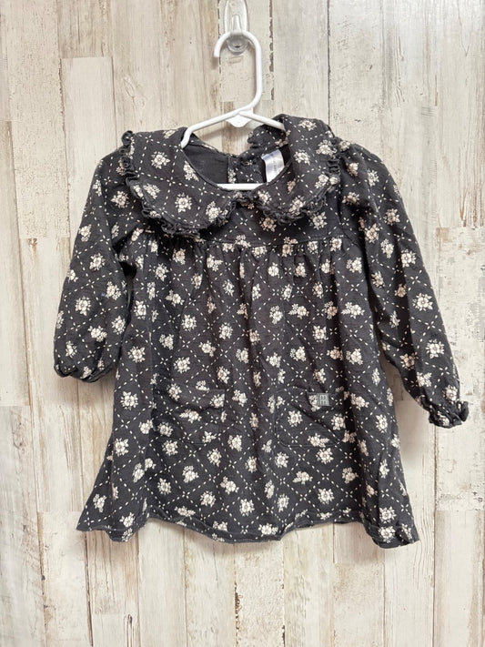 Dark grey Modern moments Flower pocket dress, Girl 2T