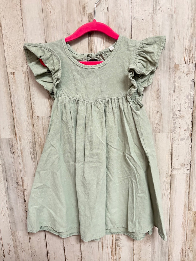 SAGE  LINEN DRESS, GIRLS 4T